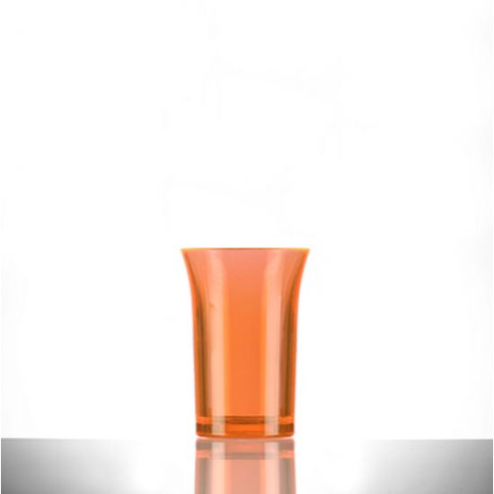 BBP Econ Polystyrene Shot Glass Neon Orange CE 35ml BBP 002-2NO CE