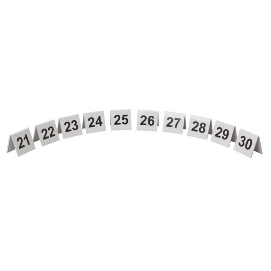 Beaumont Plastic Table Numbers 21-30 Set BEA 3444