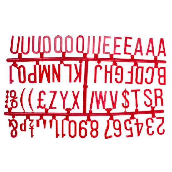 Beaumont 1 1/4 Inch Letter Set (390 Characters) Red BEA 3863R