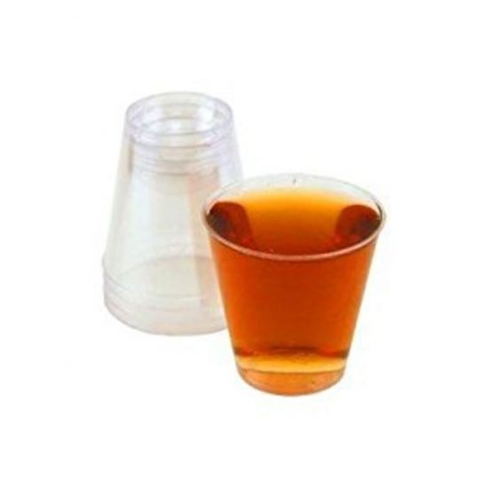 Disposable Lined 20ml Shot Glasses Clear - Pack Of 100 BP1023