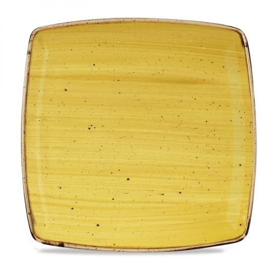 Stonecast Mustard Deep Square Plate 10.25 Inches Box 6 IG SMSSDS101