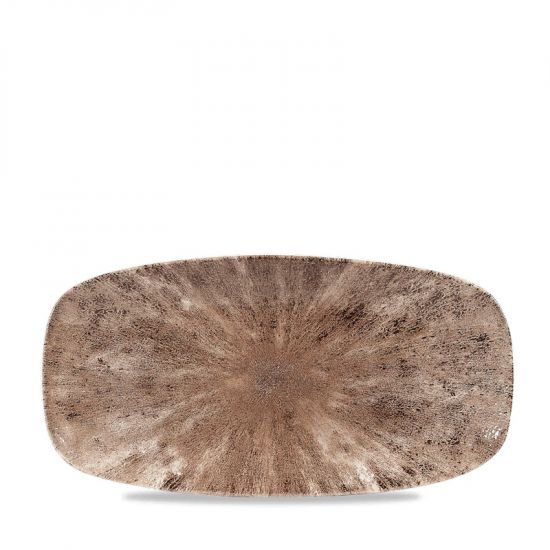 Stone Zircon Brown Oblong Chefs Plate 11 3/4X6 Inches Box 12 IG STZBXO111