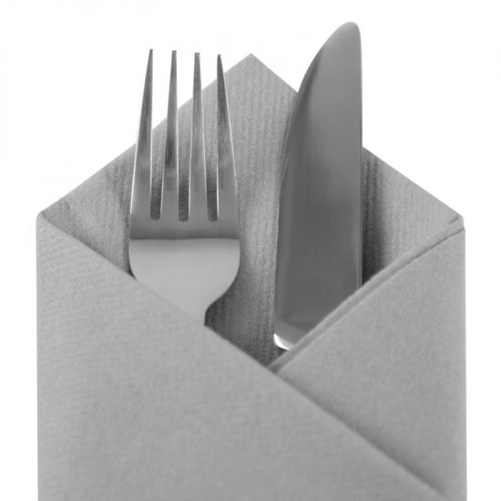 Airlaid Grey 40cm Napkins - Pack Of 50 PAP4154