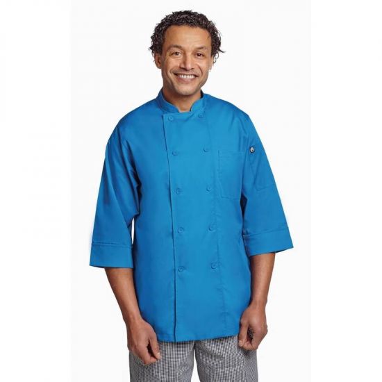 Colour By Chef Works Unisex Chefs Jacket Blue 2XL URO B178-XXL