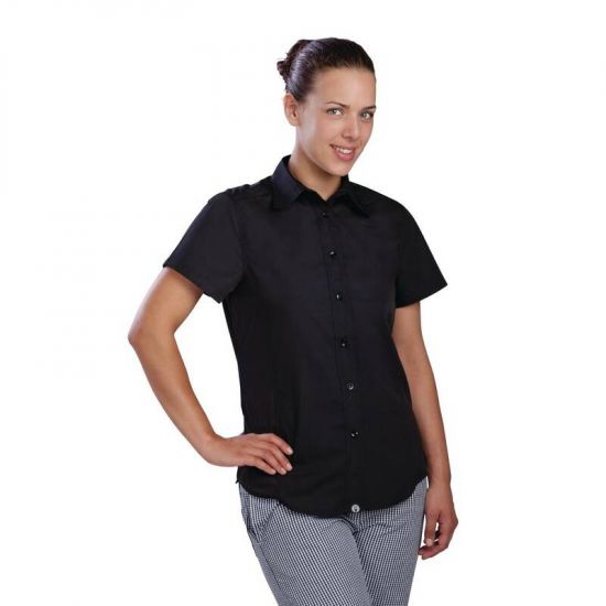 Chef Works Womens Cool Vent Chefs Shirt Black XL URO B181-XL