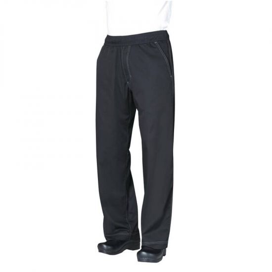 Chef Works Unisex Cool Vent Baggy Chefs Trousers Black XS URO B187-XS