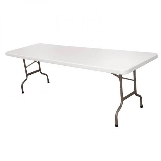 Bolero Centre Folding Table 8ft White URO CF375