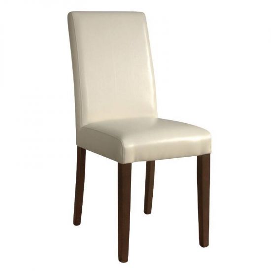 Bolero Faux Leather Dining Chairs Cream (Pack Of 2) URO GH444