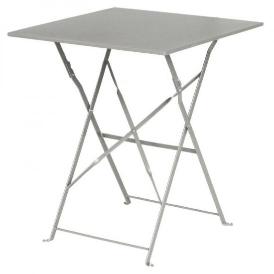 Bolero Grey Pavement Style Steel Table Square 600mm URO GK988
