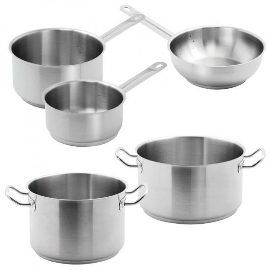 Special Offer - 5 Vogue Pack Of Casserole, Stew And Saute Pans URO S121