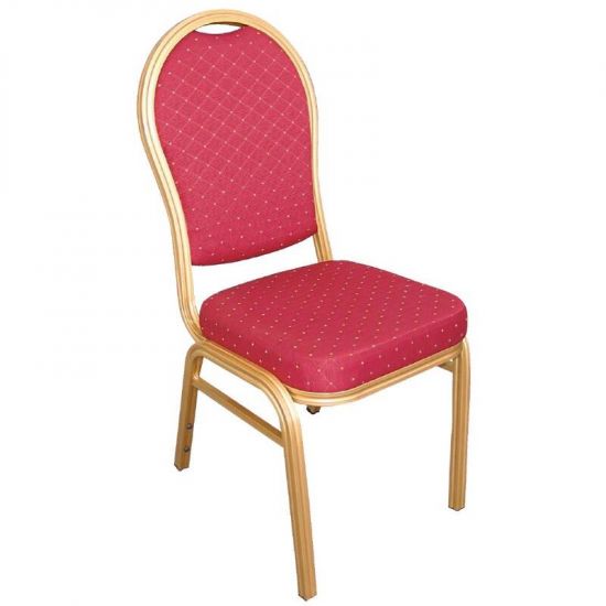 Bolero Aluminium Arched Back Banquet Chairs Red (Pack Of 4) URO U525